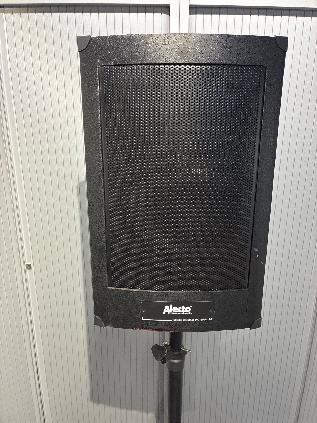 Alecto MPA-120 Mobiele PA Speakerset met Statieven, Gebruikt, Party speaker, AUX-ingang, Ophalen