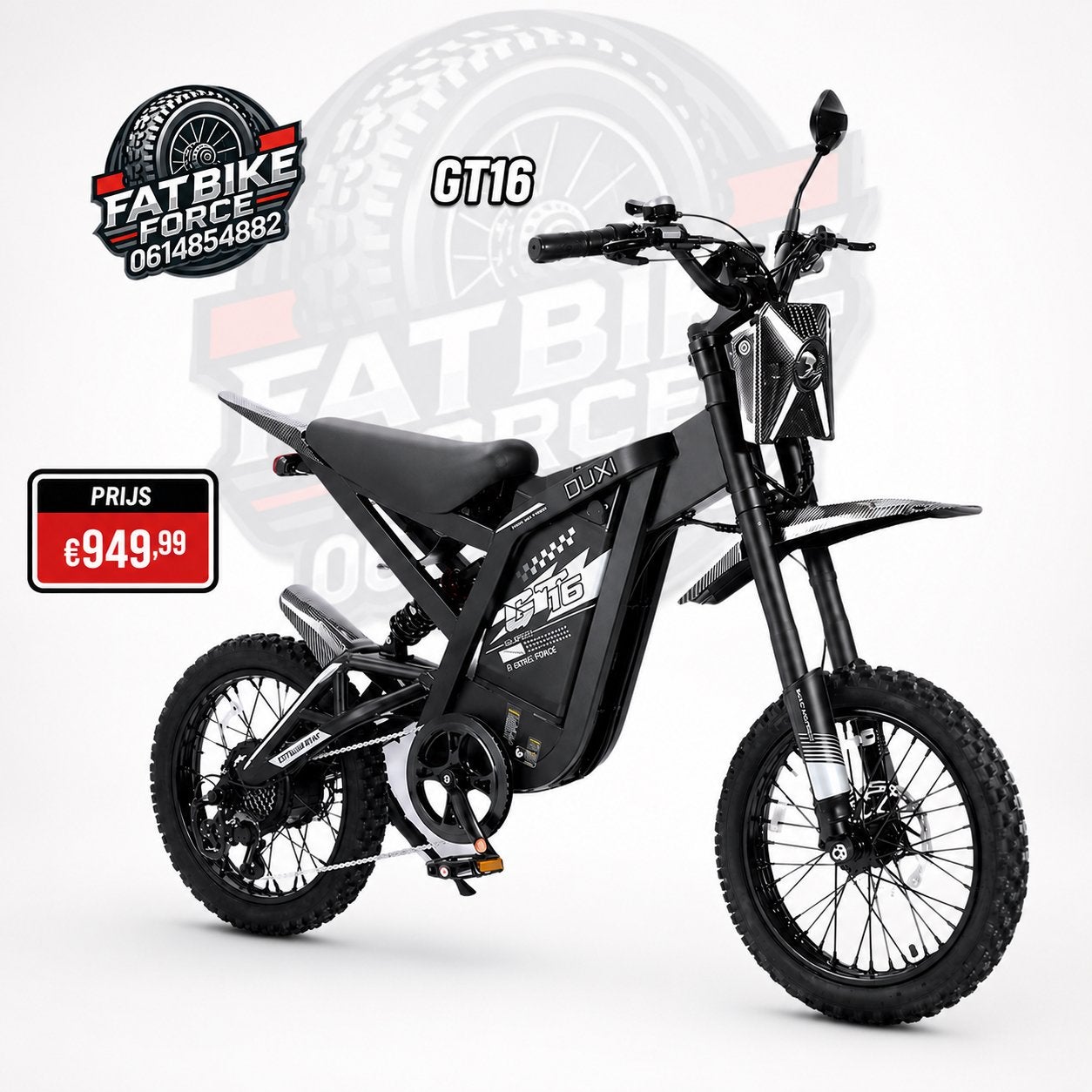 OUXI GT16 Fatbike | 80KM Actieradius | Nieuw, 59 cm of meer, Ophalen of Verzenden, Nieuw, Overige merken
