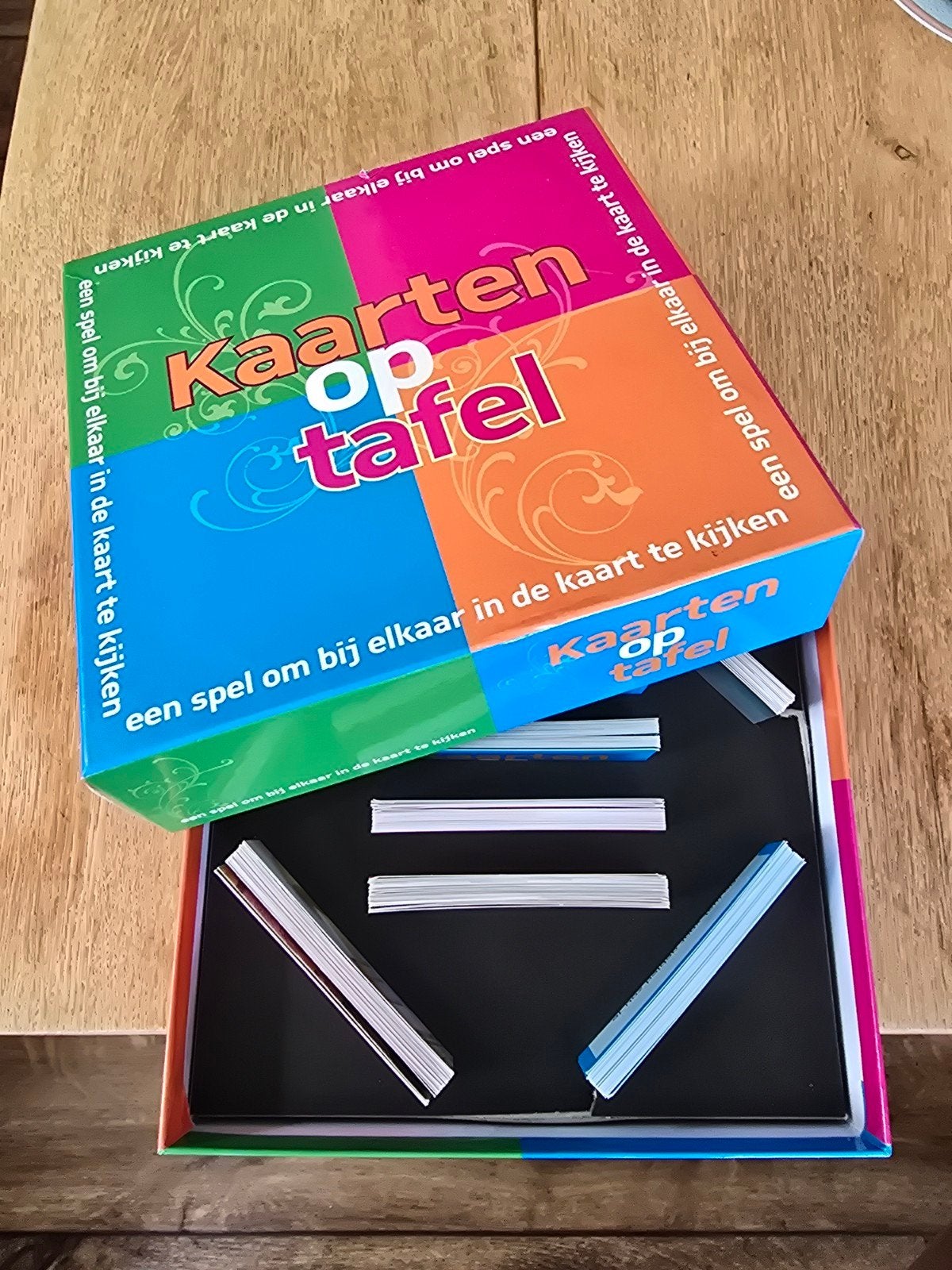Kaart op Tafel - Een spel om bij elkaar in de kaart te kijk, Vijf spelers of meer, Ophalen of Verzenden, Gebruikt, Onbekend