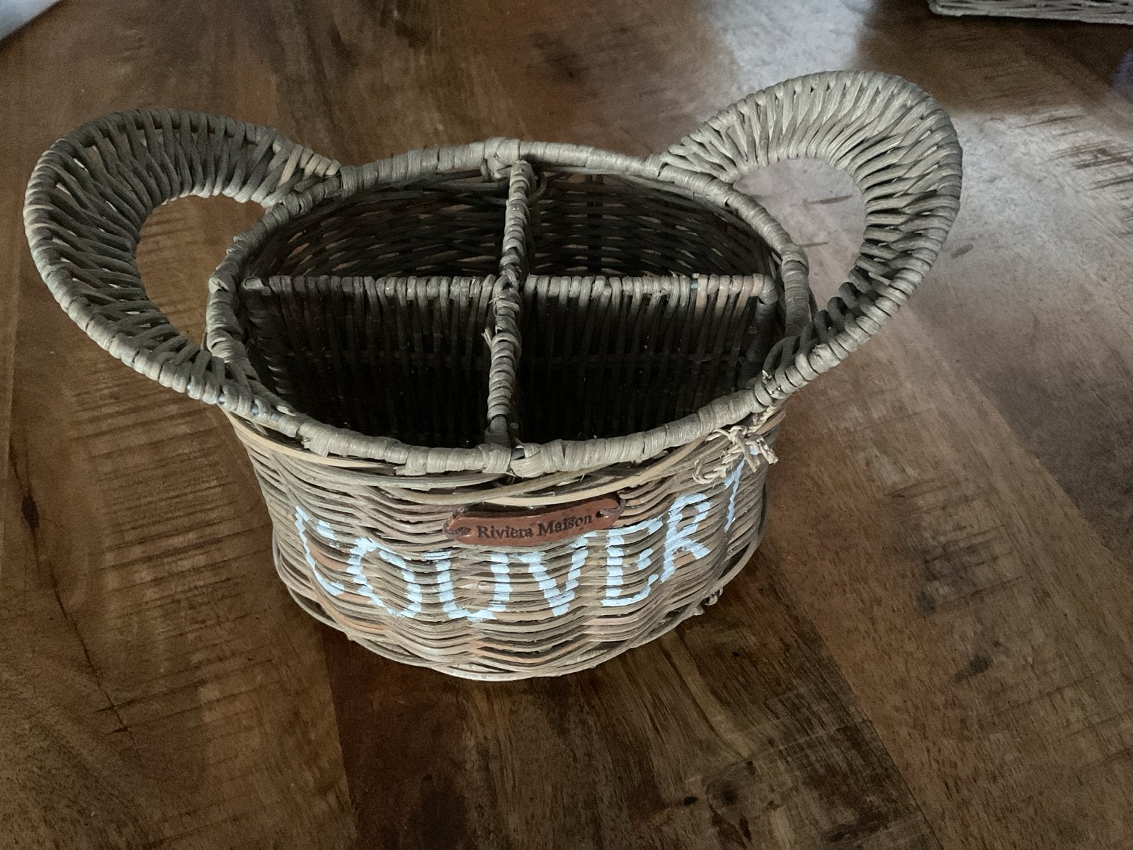 Riviera Maison bestekmandje/organizer, Gebruikt, Ophalen of Verzenden, Landelijk, Natuurlijk materiaal