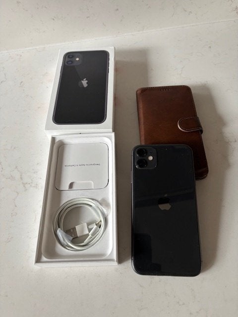 IPhone 11, zwart, 128 GB, Telecommunicatie, 128 GB, 89 %, Zwart, Zo goed als nieuw
