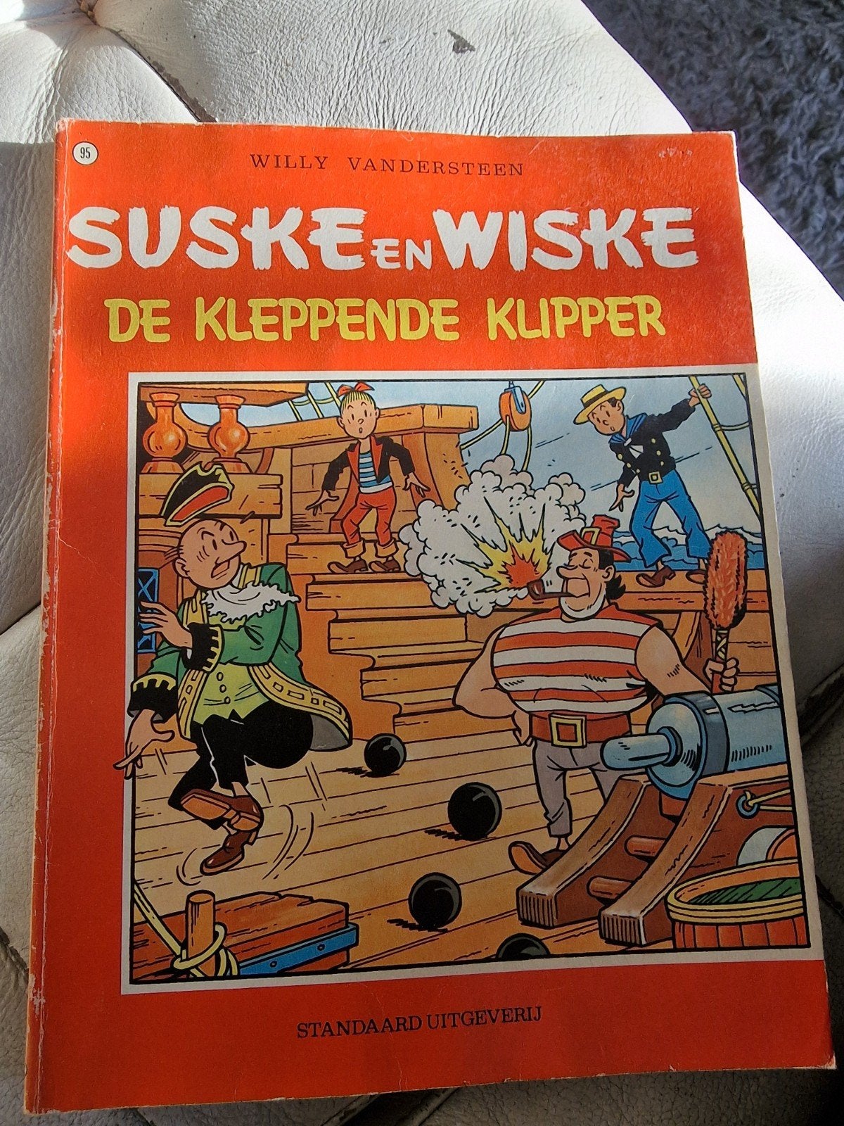 Suske en Wiske - De Kleppende Klipper (nummer 95), Eén stripboek, Ophalen of Verzenden, Gelezen, Willy Vandersteen