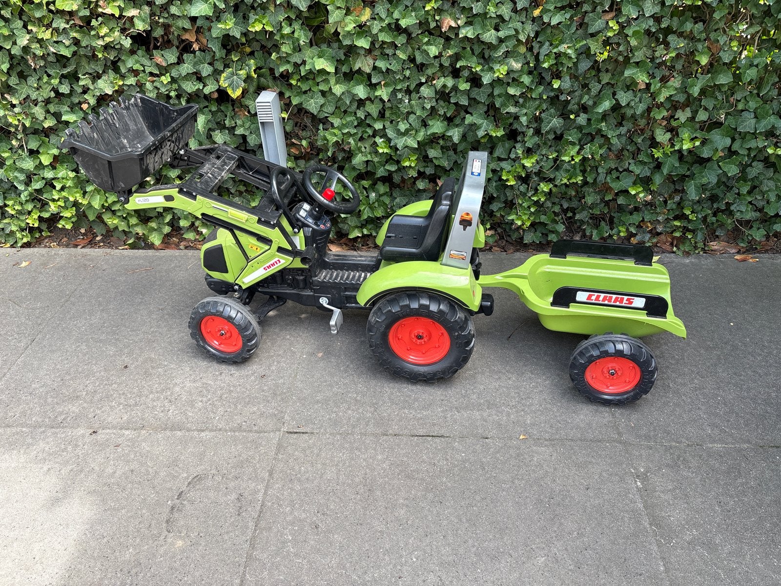 Claas traptractor met aanhanger, Ophalen, Gebruikt, Trapvoertuig