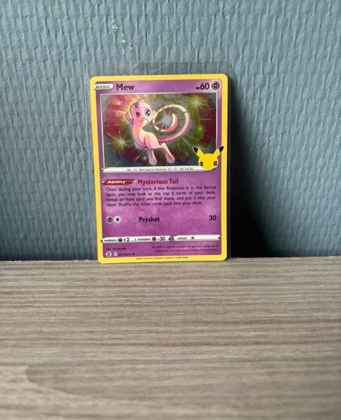 Mew Pokémon Kaart Celebrations 25th Anniversary, Verzenden, Zo goed als nieuw, Losse kaart, Foil