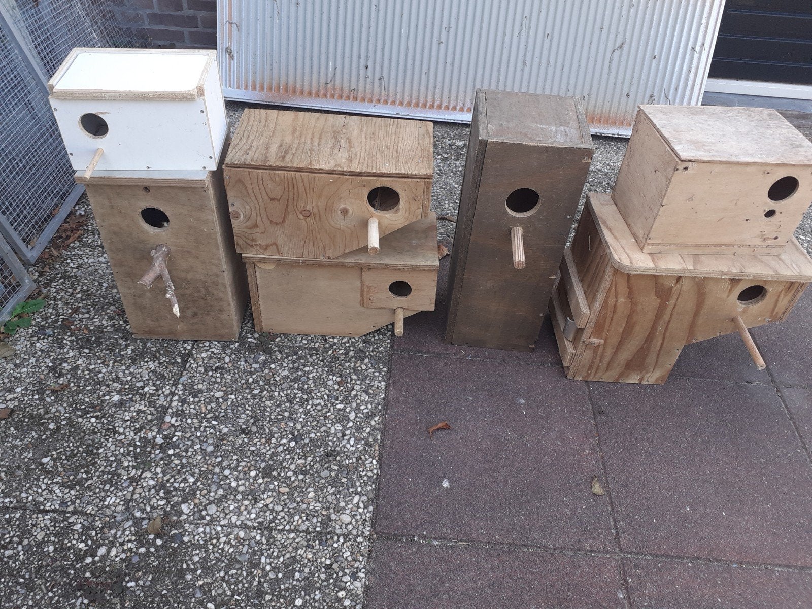 nog prima nestblokken voor parkieten, Ophalen, Hout, Vogelkooi
