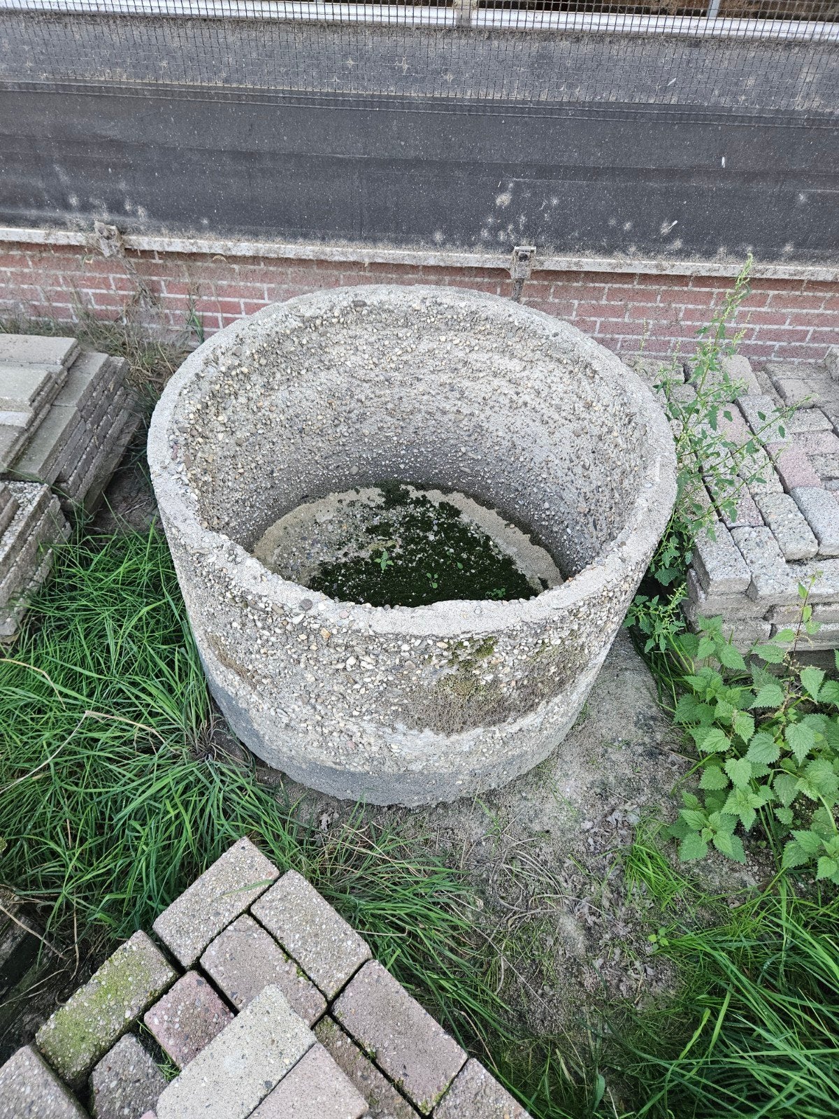 regenbak / plantenbak / waterbak, Tuin en Terras, Ophalen, Steen, Gebruikt, Rond