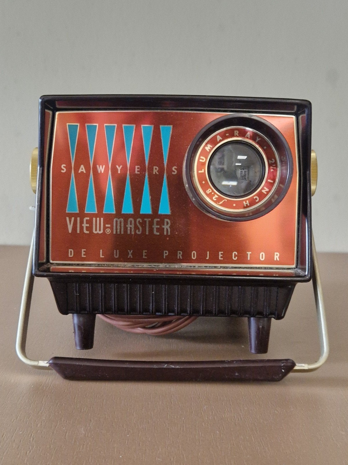 Vintage View-Master Deluxe Projector met reels en doos, Ophalen of Verzenden, Gebruikt, Met scherm