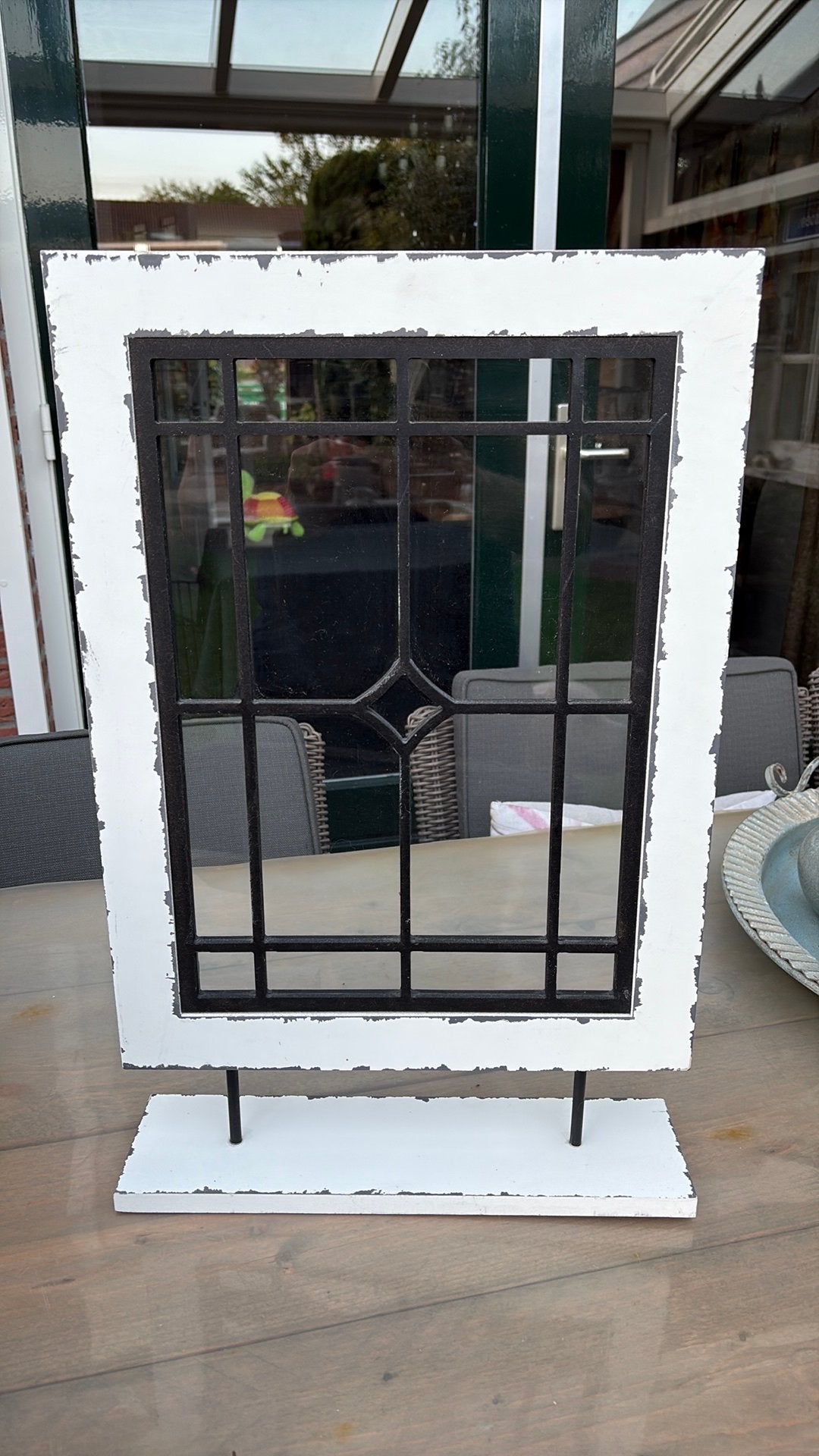 Raamdecoratie standaard glas in lood look a like, Ophalen of Verzenden, Gebruikt
