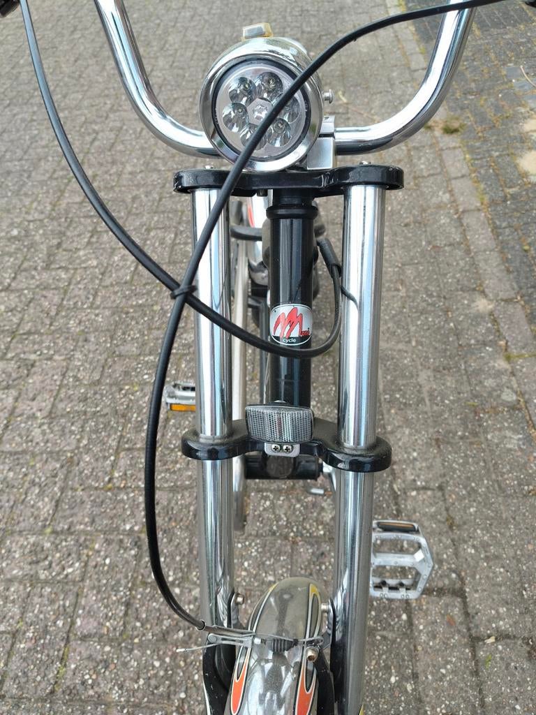 Stoere Chopper Fiets - Zwart/Chroom, Fietsen en Brommers, Terugtraprem, Gebruikt, Staal, Ophalen of Verzenden