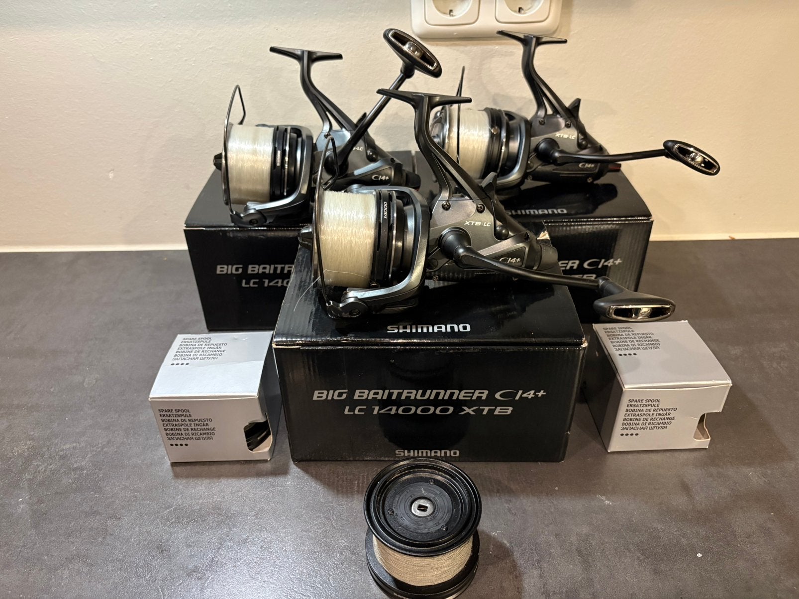 3 stuks Shimano Big Baitrunner LC 14000 XTB Ci4+ (als nieuw), Watersport en Boten, Hengelsport | Karpervissen, Ophalen of Verzenden