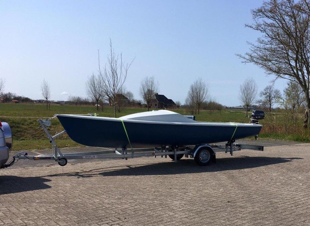 Boot sloep met trailer, Watersport en Boten, Sloepen, Ophalen, Gebruikt, Tot 10 pk, 3 tot 6 meter