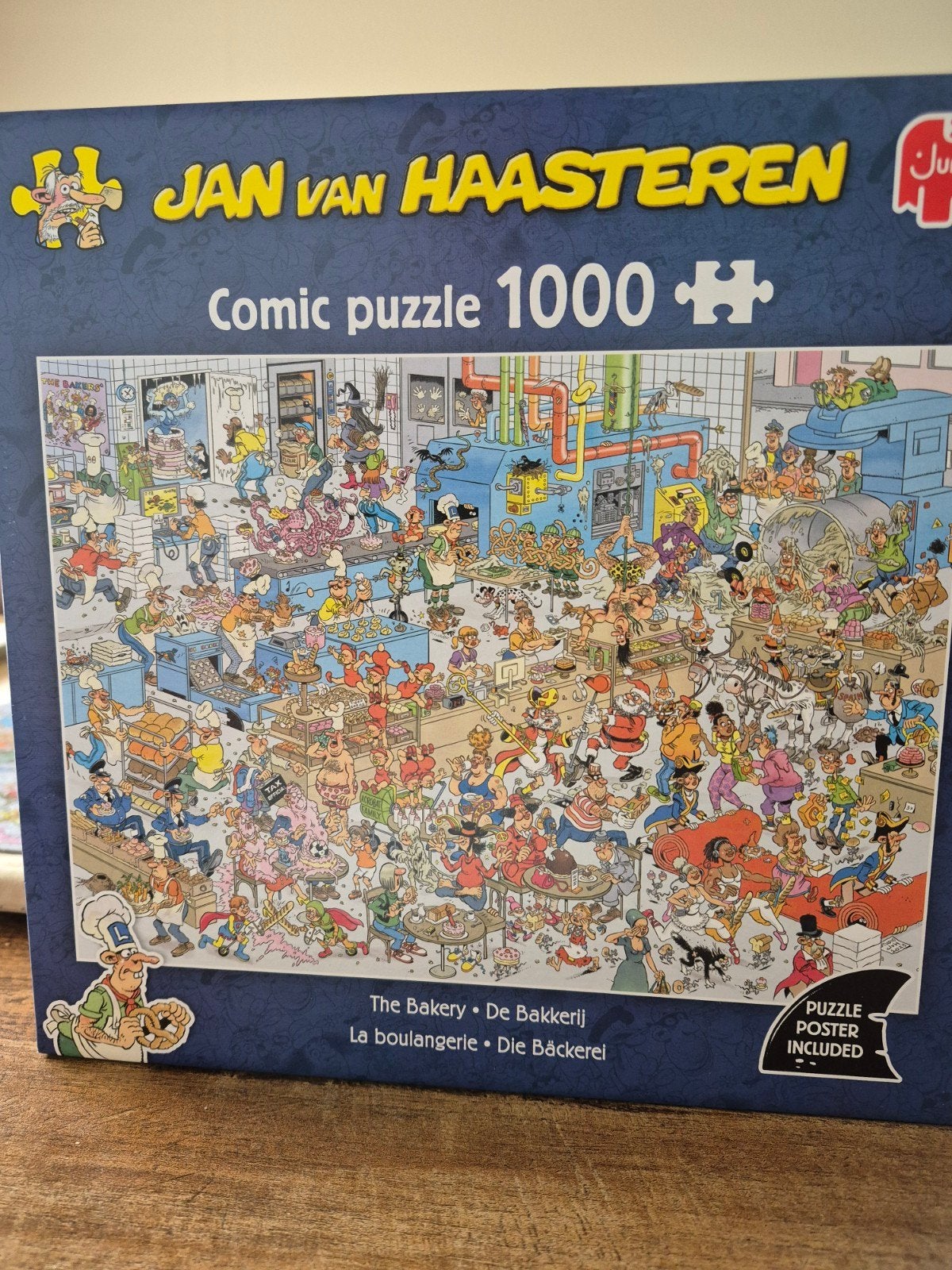 Puzzel van Jan van Haasteren De Bakkerij, Ophalen of Verzenden, 500 t/m 1500 stukjes, Zo goed als nieuw