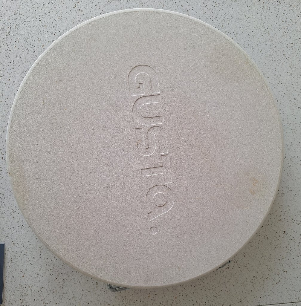Pizzabaksteen met houder, Ophalen of Verzenden, Gebruikt, Gusta