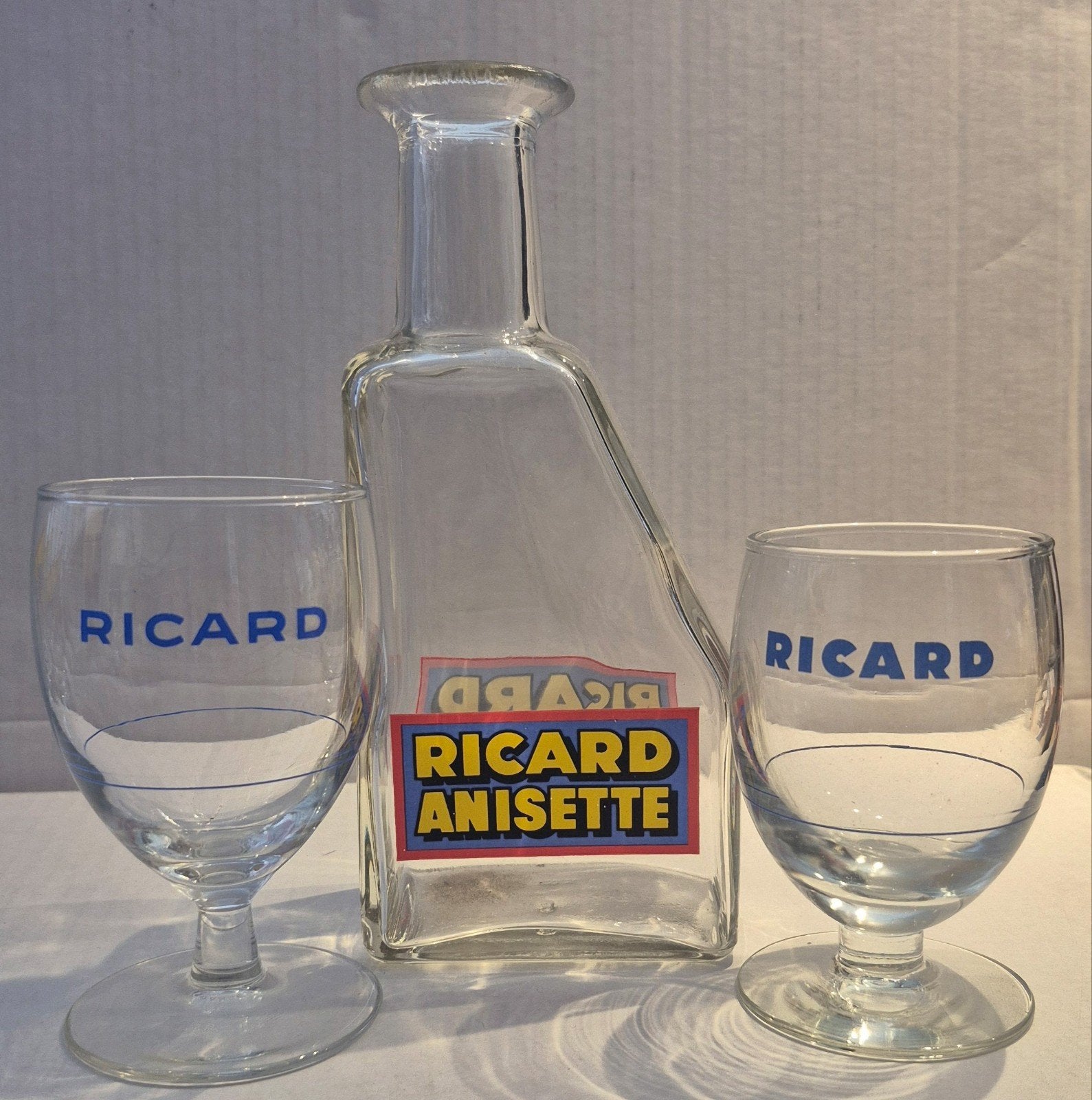 Ricard setje (W), Verzamelen, Ophalen of Verzenden, Gebruikt, Borrel- of Shotglas