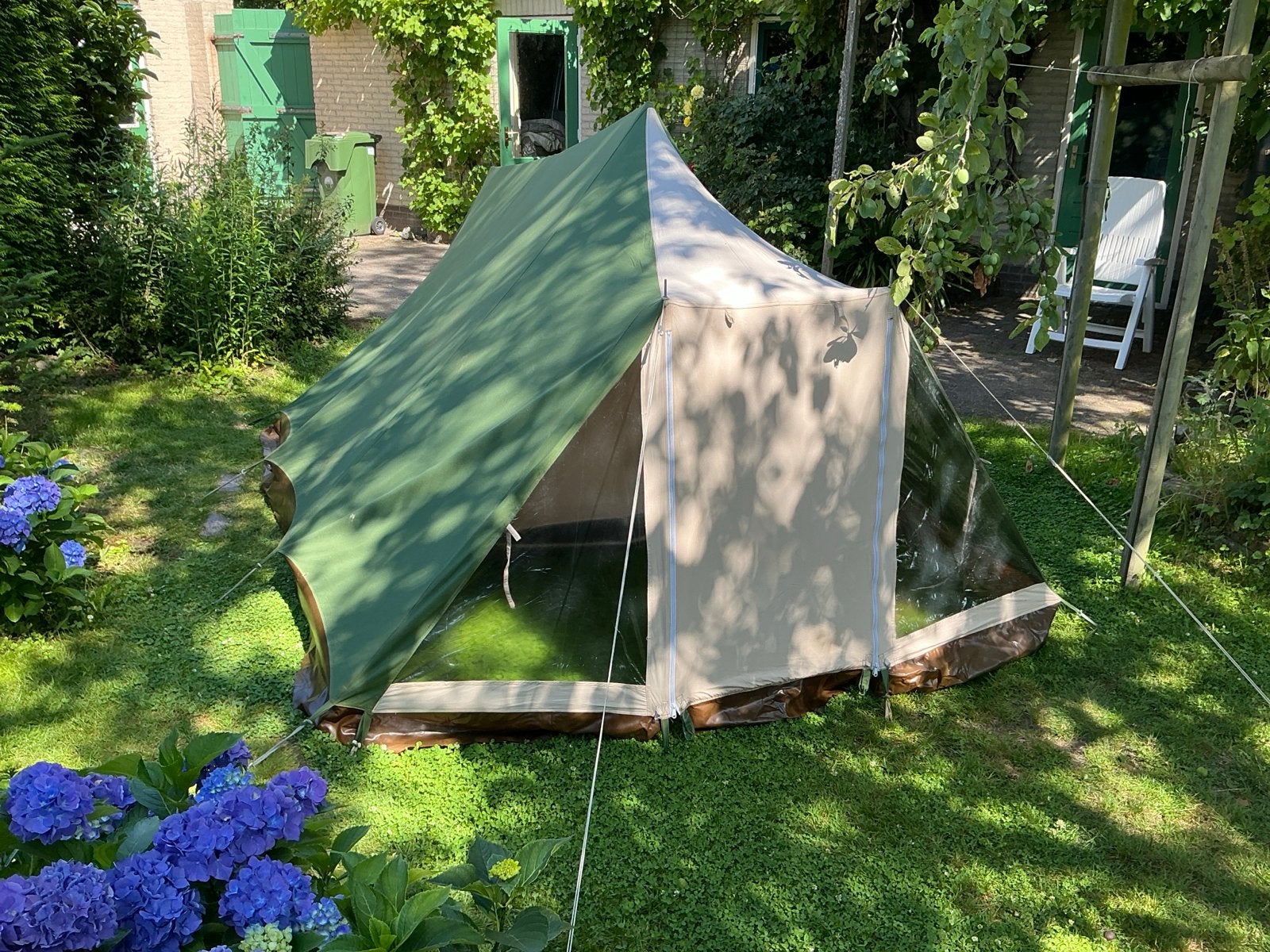 Stevige katoenen vintage tent, koeler dan kunststof, Ophalen of Verzenden, Gebruikt, Tot en met 3