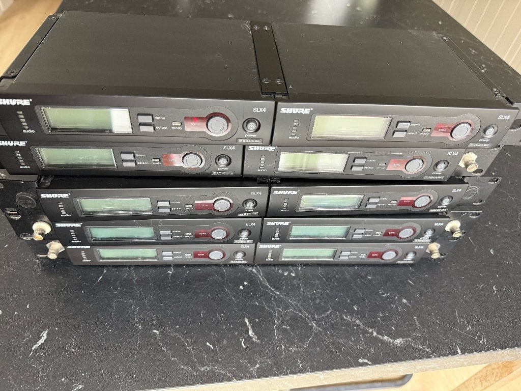 Shure SLX4 ontvangers (nog 6 beschikbaar), Ophalen of Verzenden, Zangmicrofoon
