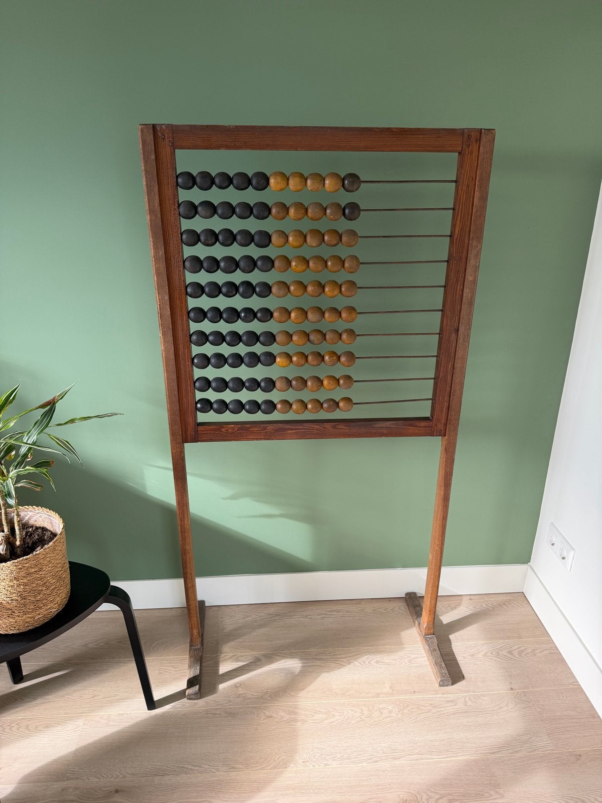 Vintage houten telraam, Ophalen