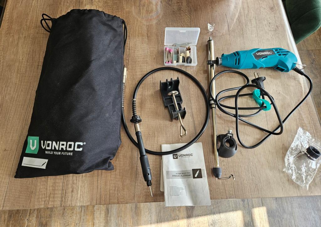 Vonroc Multitool Set S_CT501AC met accessoires en tas, Ophalen of Verzenden, Zo goed als nieuw