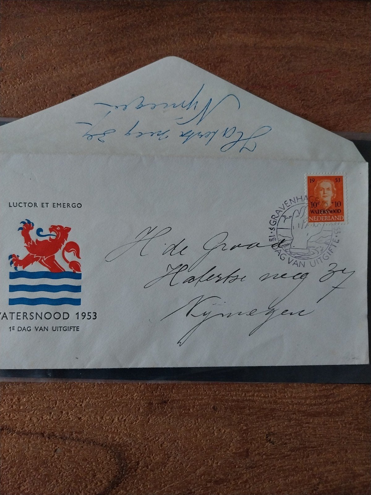 Nederlandse gelopen FDC E12 open klep uit 1953 CW 12,00., Ophalen of Verzenden, Nederland