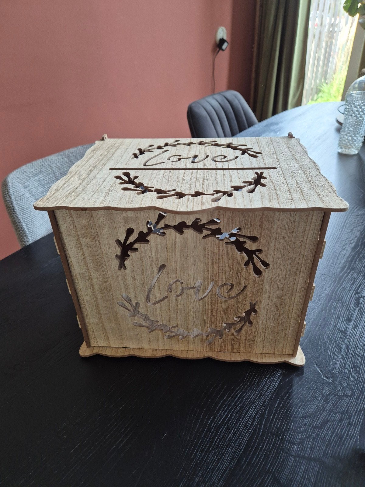 Enveloppen doos (bruiloft), Ophalen of Verzenden, Zo goed als nieuw, Versiering, Geboorte of Huwelijk