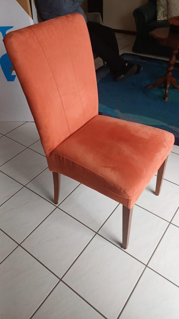 4 Terra kleurige eettafel stoelen, Ophalen, Modern, Comfortabel, Gebruikt, Overige kleuren