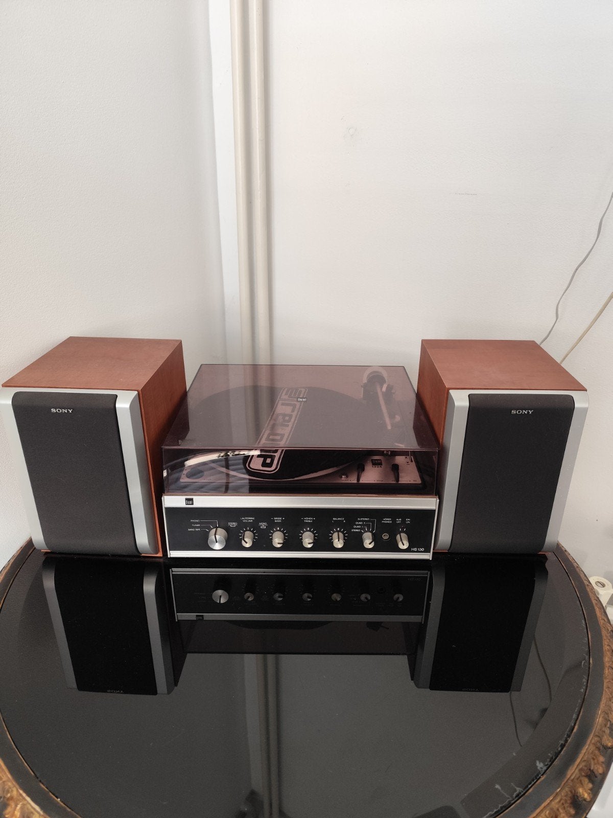 Dual 1224 Platenspeler met Sony speakers, Ophalen, Dual