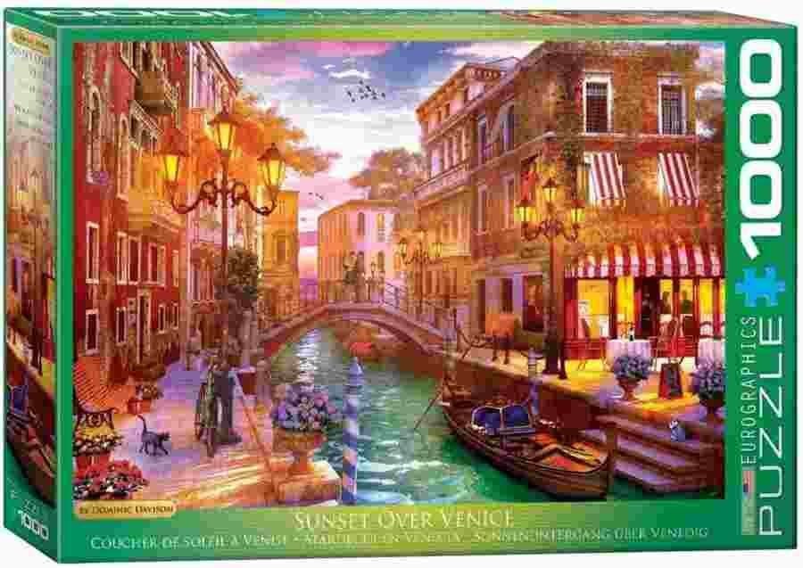 Eurographics puzzel Sunset over Venice, Ophalen of Verzenden, 500 t/m 1500 stukjes, Zo goed als nieuw, Legpuzzel