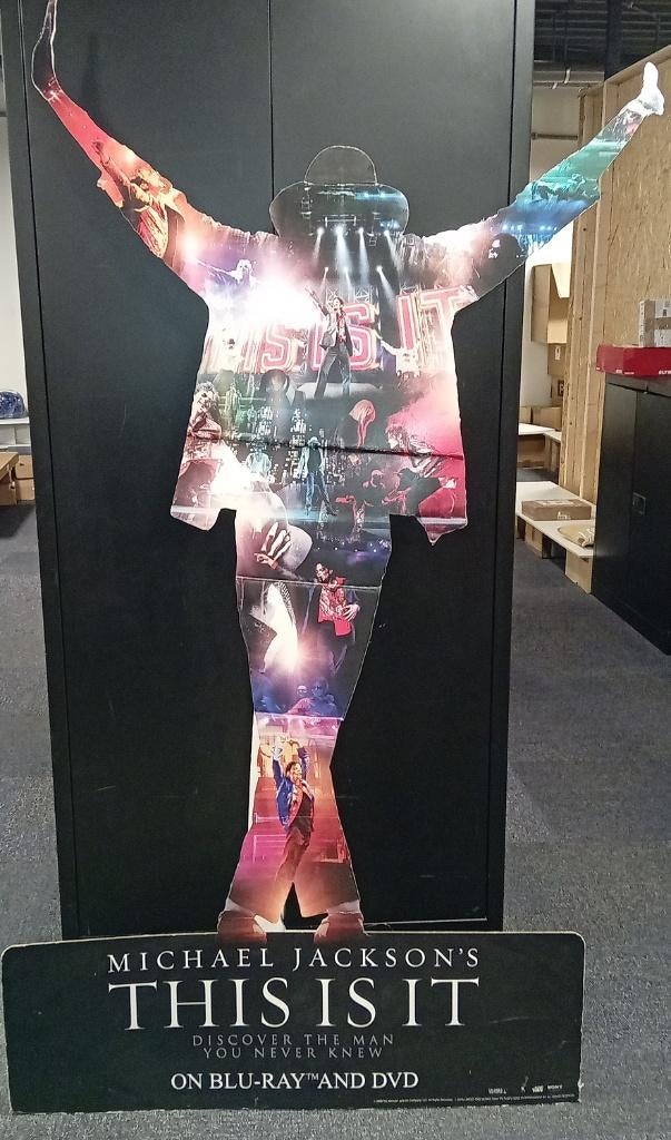 Stand-Alone Cardboard pop Michael Jackson T.E.A.B., Ophalen, Gebruikt, Poster, Artwork of Schilderij