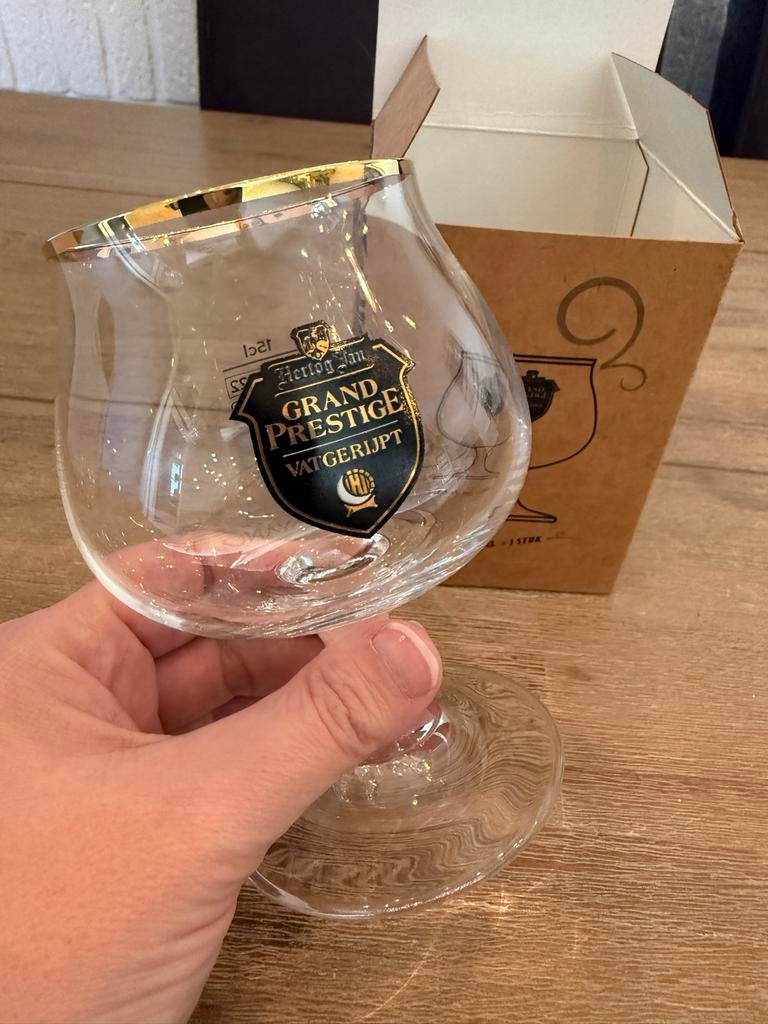 Hertog Jan Grand Prestige Vatgerijpt Bierglas - Nieuw, Nieuw, Ophalen of Verzenden, Meerkleurig, Overige merken