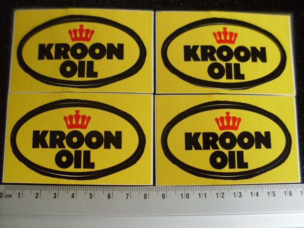 4x sticker kroon oil logo ovaal, Verzamelen, Verzenden, Zo goed als nieuw, Merk