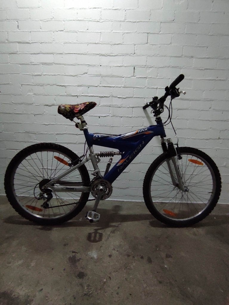 Mountainbike 26 inch – full suspension –goede staat, Gebruikt, Velgrem, Versnellingen, Raleigh