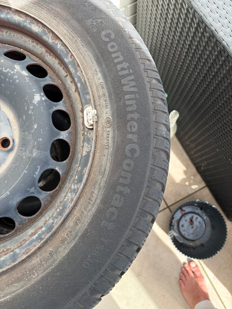 4 stuks Winterbanden met velgen, Auto-onderdelen, Ophalen, 16 inch, Banden en Velgen, 205 mm