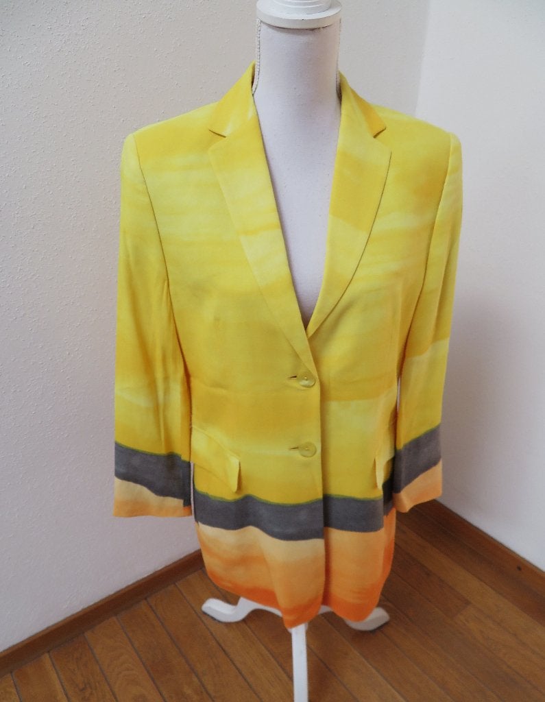A97 LAUREL nieuw blazer jasje geel grijs oranje maat 40, Maat 38/40 (M), Laurel, Geel, Ophalen of Verzenden