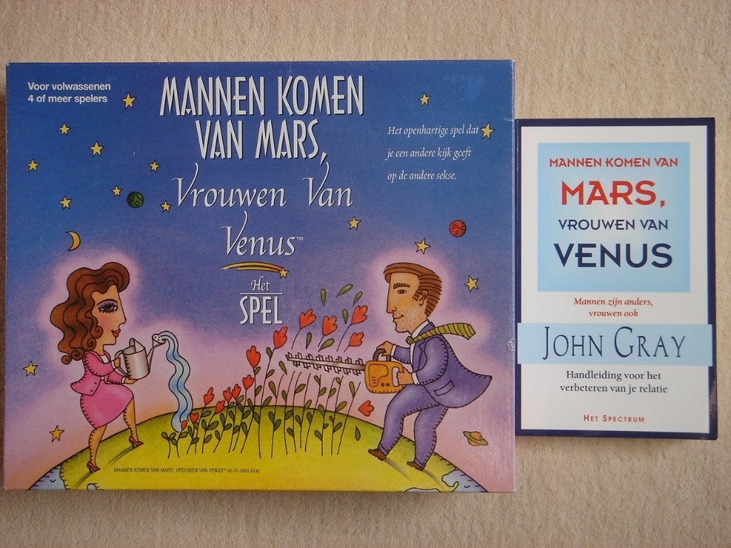 LEUK: Mannen komen van Mars, Vrouwen van Venus: Het Spel, Vijf spelers of meer, Ophalen, Gebruikt, Mattel