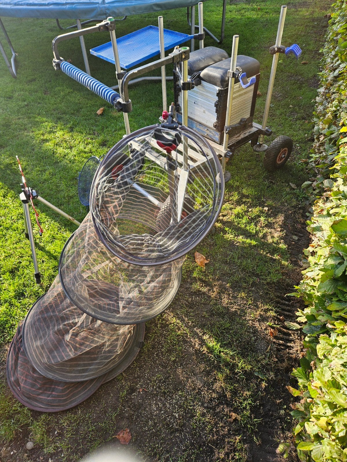 Rive viskist op wielen met accessoires., Watersport en Boten, Ophalen, Gebruikt, Complete set