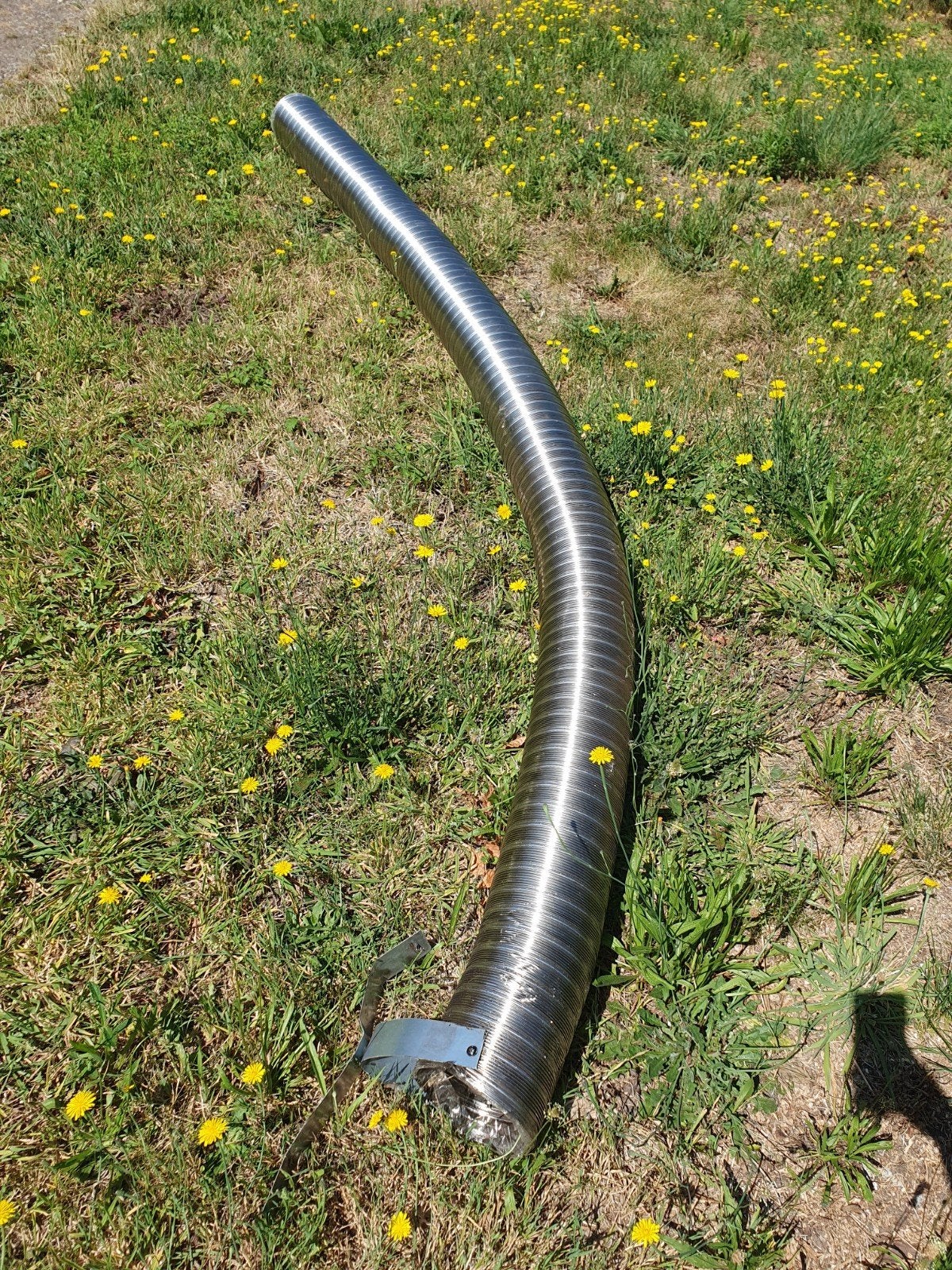 Flexibele kachelpijp RVS pijp rookkanaal, Ophalen, Rvs, Minder dan 2 meter, 80 mm of meer