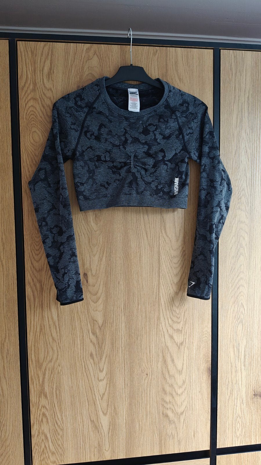 Gymshark sporttop lange mouwen - Maat L, Maat 42/44 (L), Ophalen of Verzenden, Grijs, Gymshark