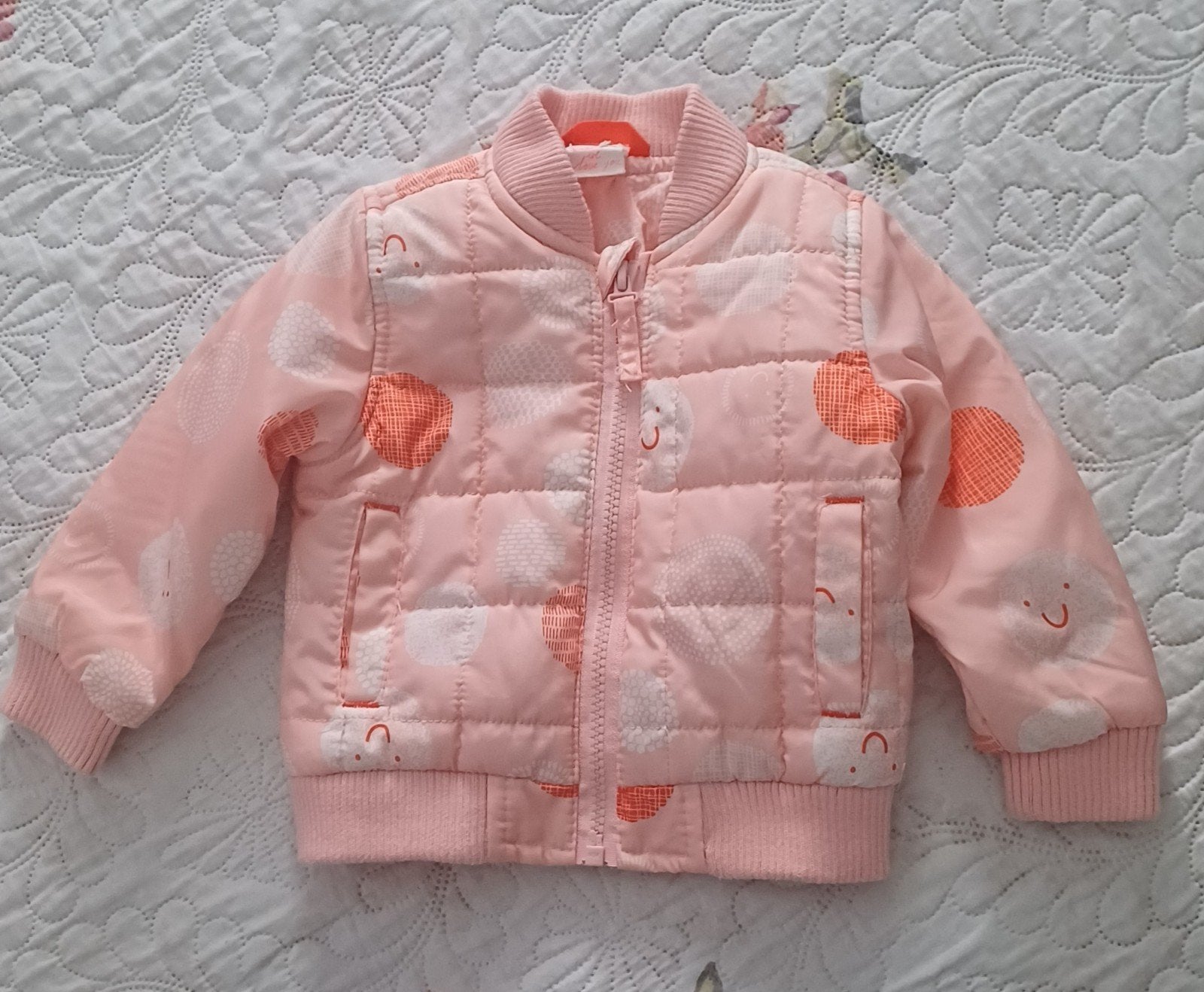 Hema Roze Jasje Maat 74, Kinderen en Baby's, Babykleding | Maat 86, Gebruikt, Meisje, Ophalen of Verzenden, Jasje