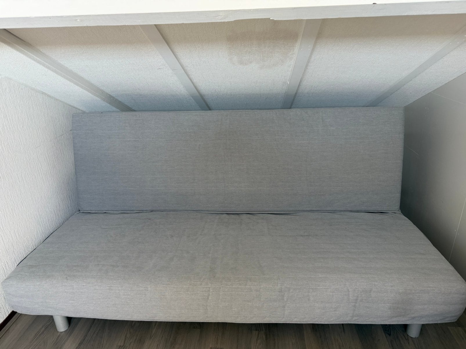 ️ IKEA slaapbank – lichtgrijs – €100, Ophalen, Gebruikt, Tweepersoons, 140 cm