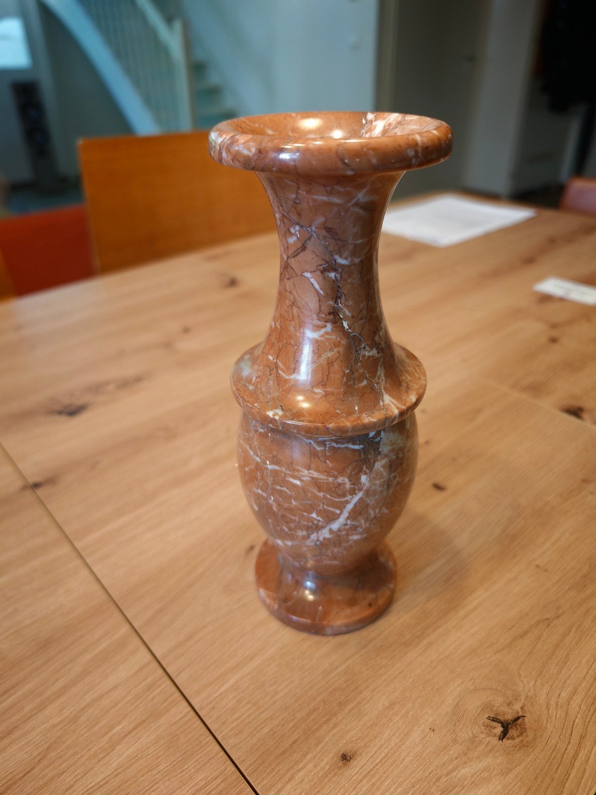 Zware marmeren vaas - Decoratieve vaas, Ophalen of Verzenden