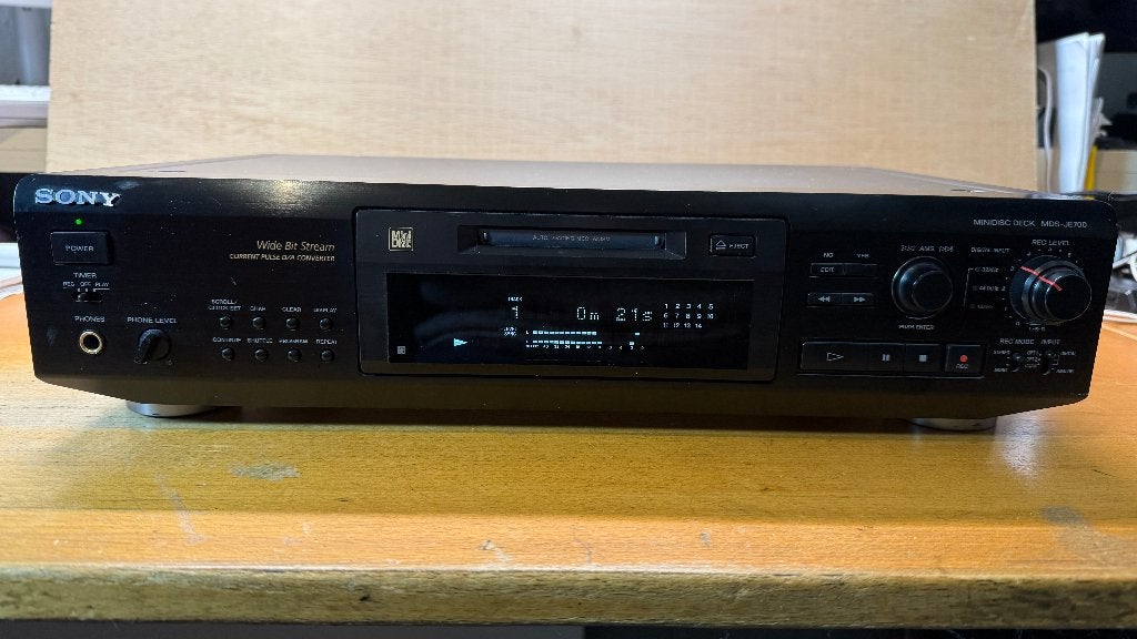 Sony Minidisc Deck MDS-JE700, Ophalen, Minidisc-speler