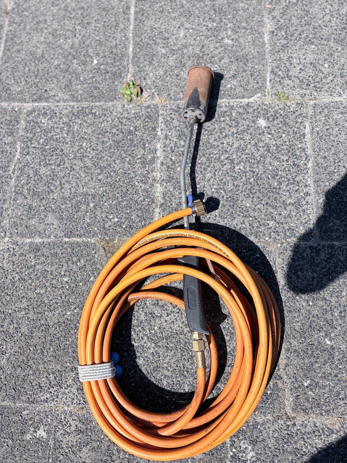 Brander met slang voor onkruid of dakbedekking, Ophalen, Gebruikt