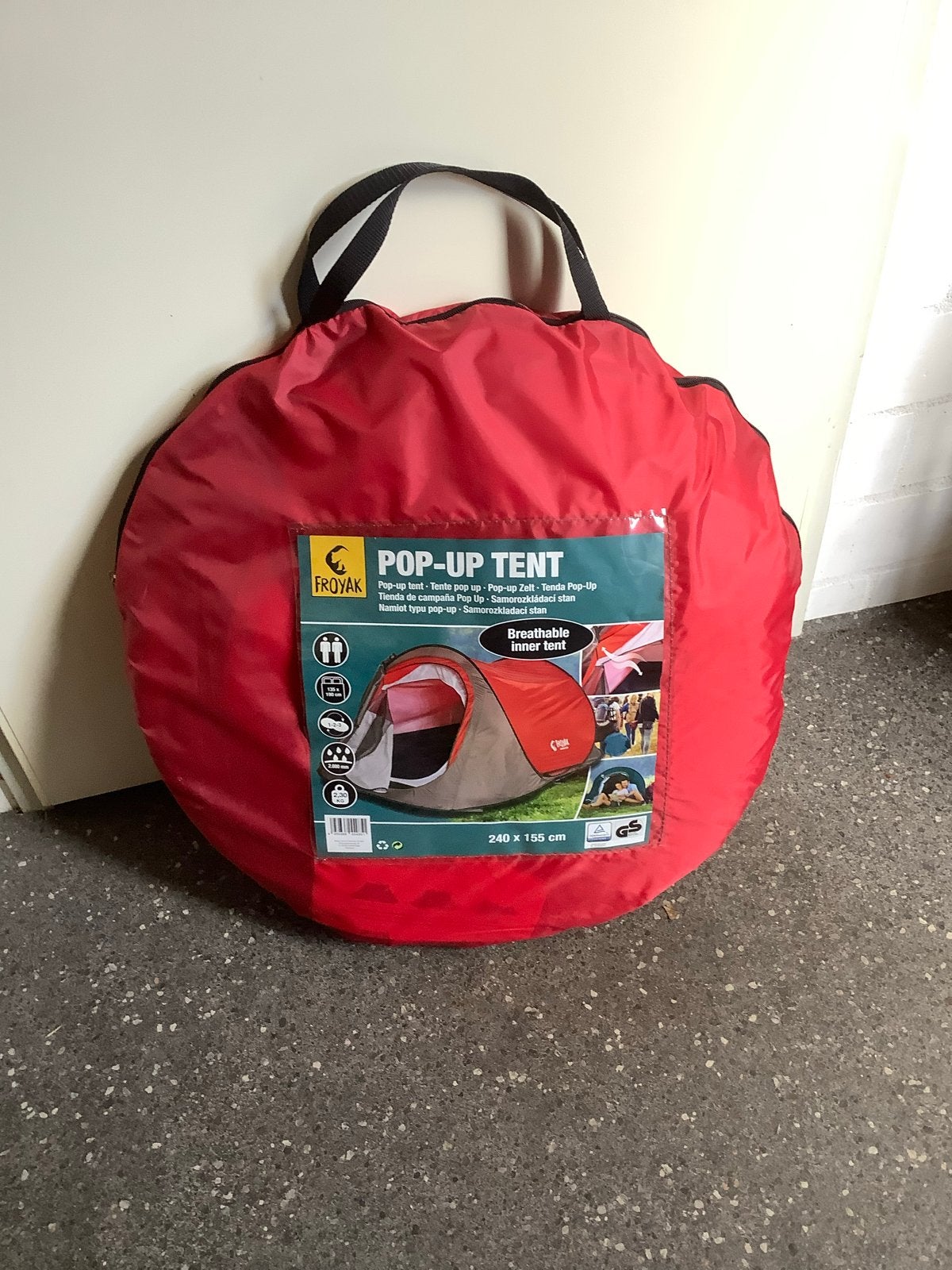 Froyak Pop-up Tent - Snel Opzetbaar Kampeertent, Ophalen, Nieuw, Tot en met 2