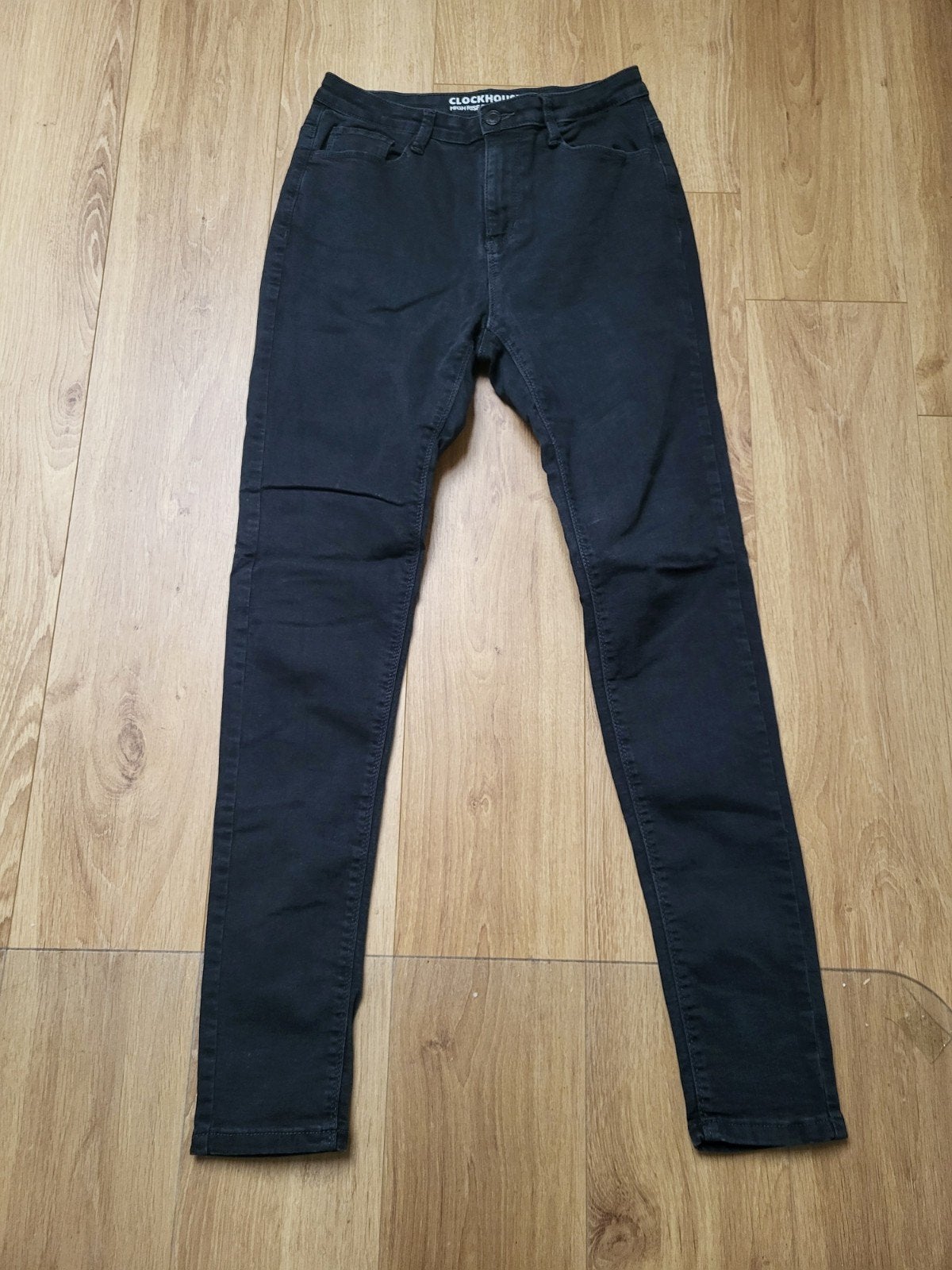 Clockhouse zwarte jeans high rise super skinny 34, Zwart, Ophalen of Verzenden, W27 (confectie 34) of kleiner, Clockhouse