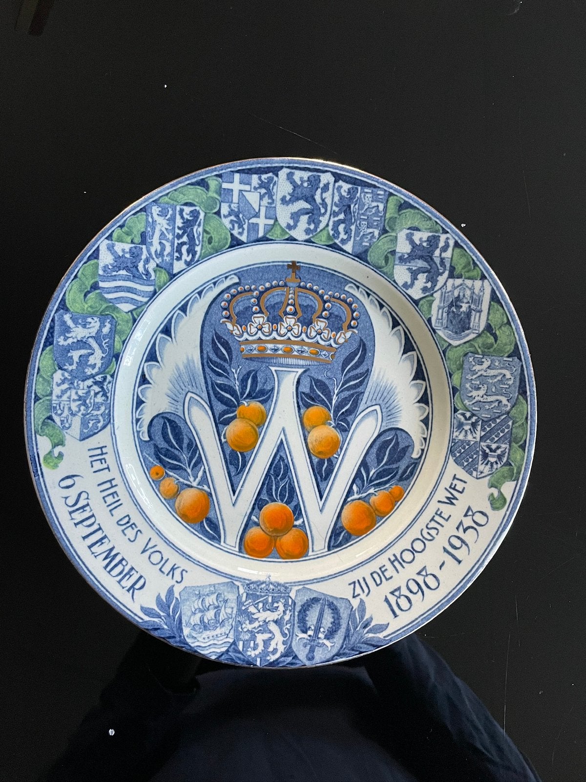 wandbord van Société Céramique Maastricht, Wilhelmina, Ophalen of Verzenden, Zo goed als nieuw, Servies