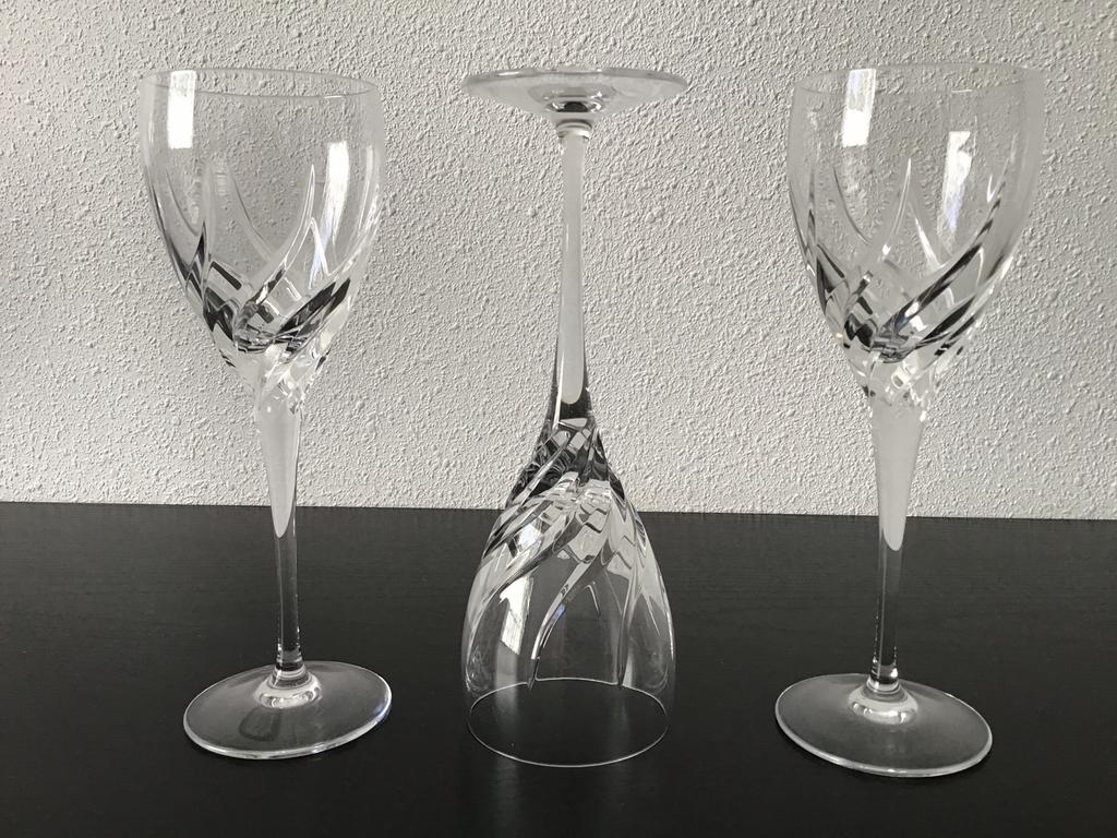 3 kristallen witte wijn glazen. Toscane, Verzamelen, Glas en Borrelglaasjes, Ophalen of Verzenden, Zo goed als nieuw