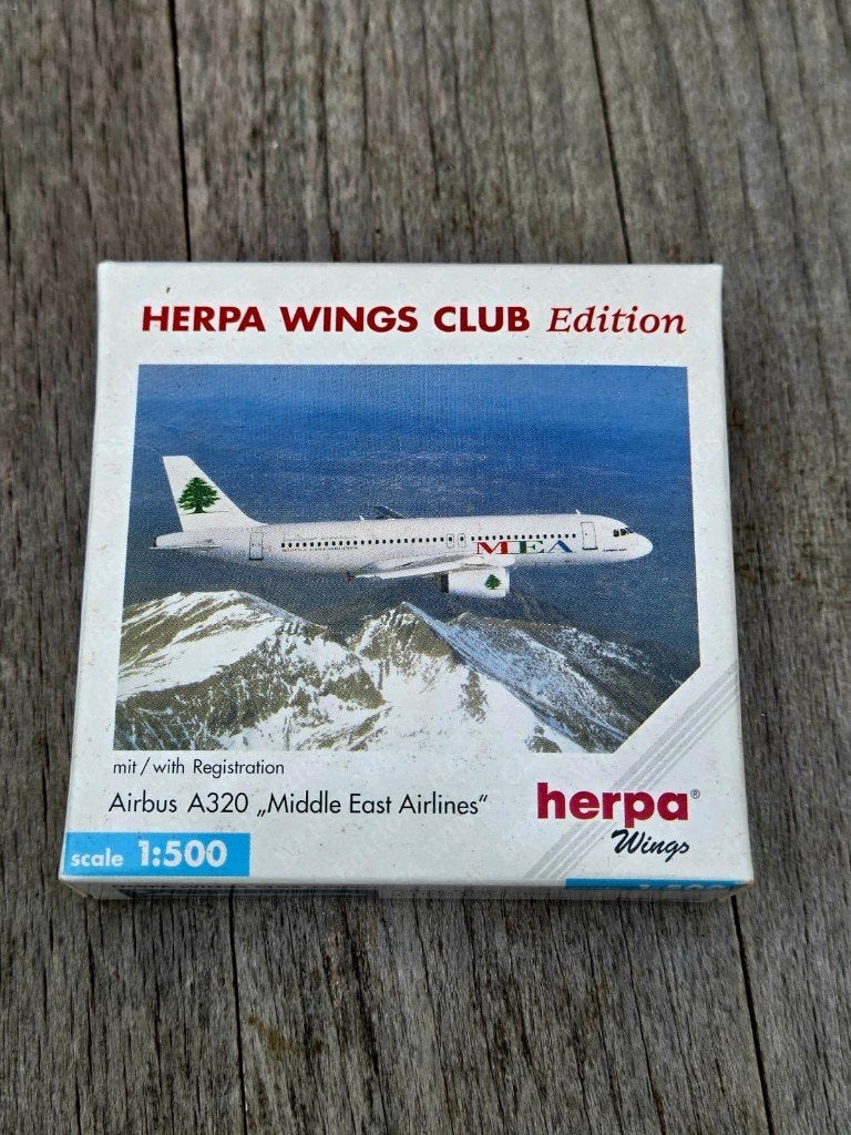Airbus A320 Middle East Airlines (MEA)., Ophalen of Verzenden, 1:200 of kleiner, Overige merken