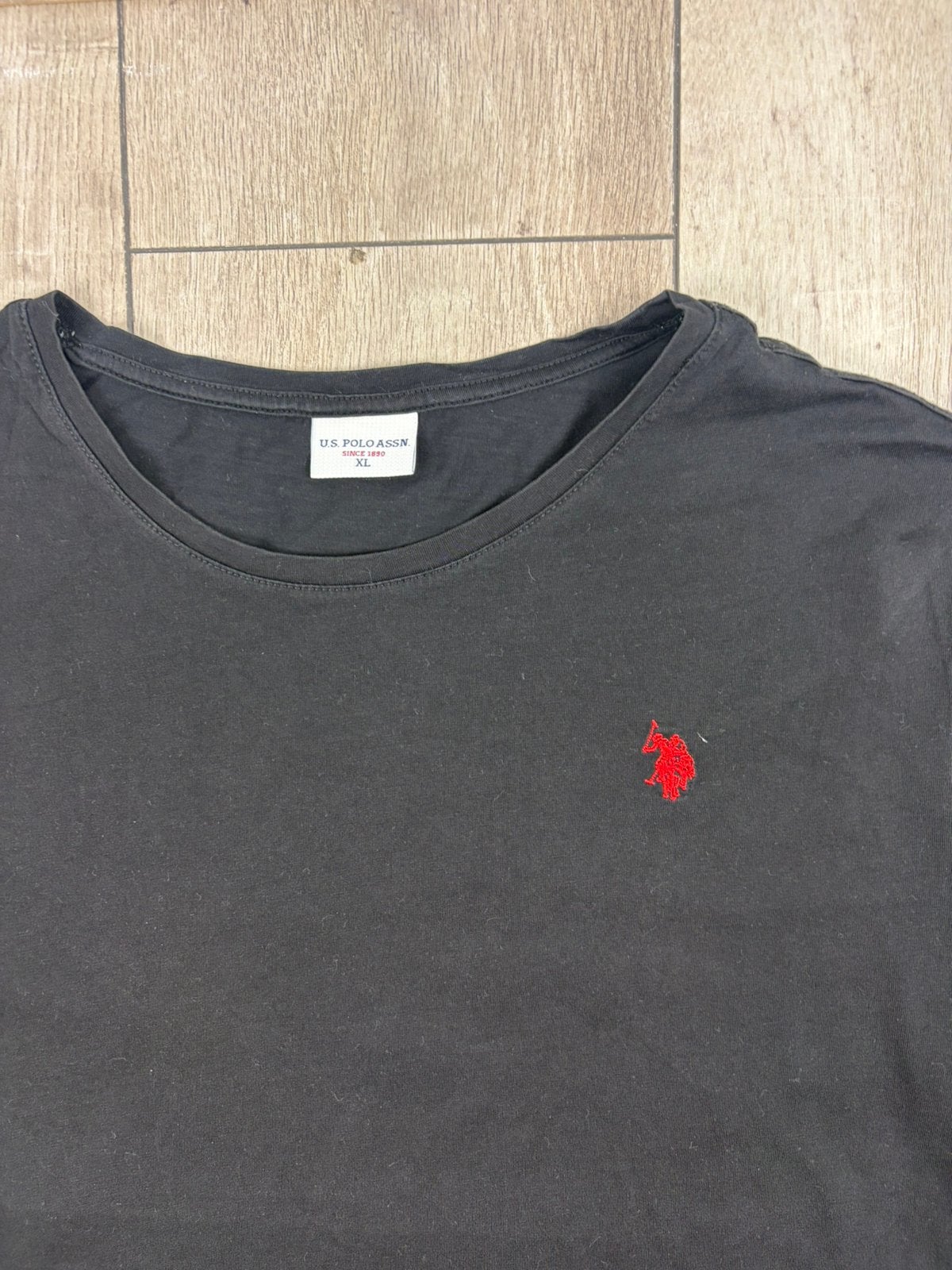 U.S. Polo Assn. zwart T-shirt rood logo XL, Kleding | Heren, Ophalen of Verzenden, Gedragen, Maat 56/58 (XL), Zwart