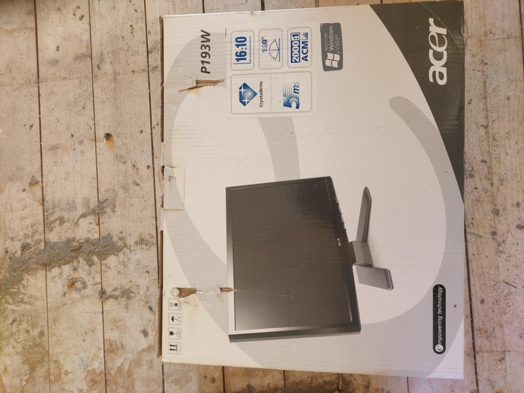 Acer P193W Monitor - 19 inch breedbeeld, Computers en Software, Monitoren, Gebruikt, 3 tot 5 ms, Ophalen of Verzenden, Overige resoluties