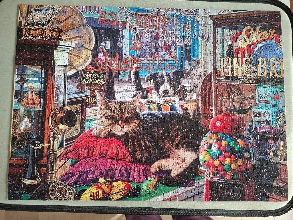 Gibsons legpuzzel Abbey's Antique Shop 1000 stukjes, Ophalen, 500 t/m 1500 stukjes, Zo goed als nieuw, Legpuzzel